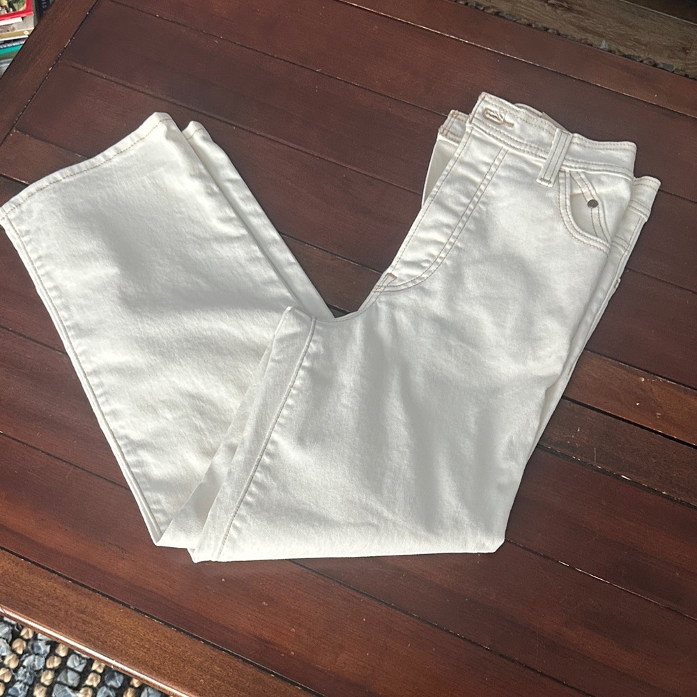 Levi's Women's Off White Straight-Leg Jeans